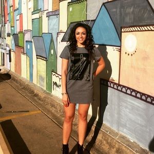 Grey T-shirt dress